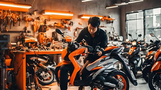 Motorcycle repair shop